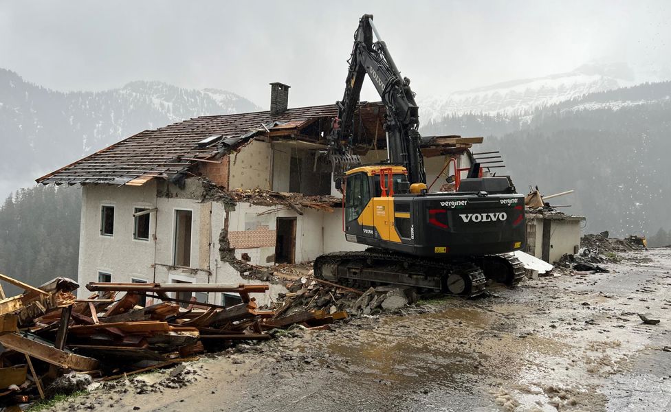 Ein Raupenbagger im Einsatz