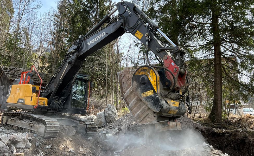 Ein Raupentransporter