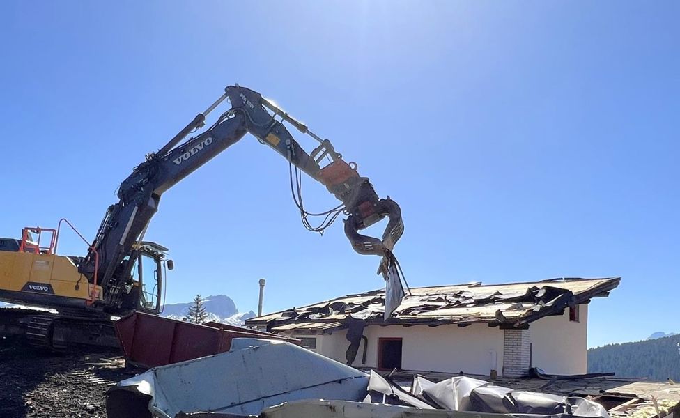 Ein Raupenbagger im Einsatz